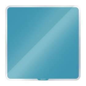 Cosy Whiteboards Glas 450x450 mm, blau, rahmenlos, Sicherheitsglas, trocken abwischbar