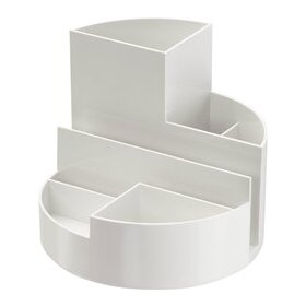 MAULrundbox Recycling, weiß Oberfläche, matt, 6 Fächer