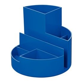 MAULrundbox Recycling, blaue Oberfläche, matt, 6 Fächer