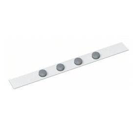 Planhalter Ferroleiste, 5 x 100 cm, weiß, magnetisch, inkl. 4 Magnete grau