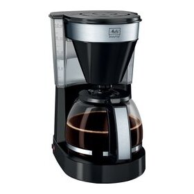 Kaffeemaschine Easy Top II, Glaskanne für bis zu 10 Tassen, Tropfstopp, spülmaschinengeeigneter Schwenkfilter, mit Edelstahlelementen, schwarz