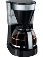 Kaffeemaschine Easy Top II, Glaskanne für bis zu 10 Tassen, Tropfstopp, spülmaschinengeeigneter Schwenkfilter, mit Edelstahlelementen, schwarz