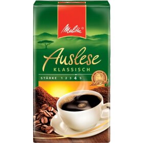 Melitta Kaffee Auslese Klassisch, gemahlener Röstkaffee, 500 g, Intensität: 4