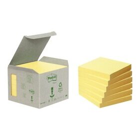 Post-it Notes Recycling Mini Tower gelb, 76 x 76 mm, 100...