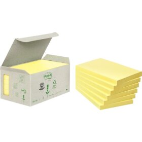 Post-it Notes Recycling Mini Tower gelb, 127 x 76 mm, 100...