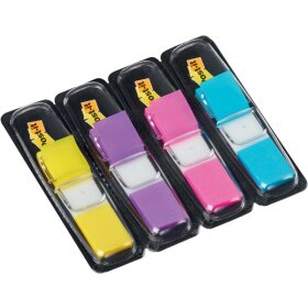 Index Mini Spender Post-it 683-4AB, 12,7 x 43,2 mm, leuchtfarben, 4 farben sortiert