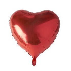 Folienlufballon, Ø 45cm, "Heart",rot,...