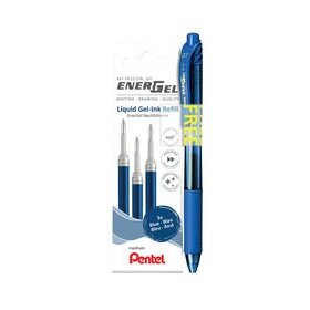 3er Set EnerGel Minen LR7 blau, plus 1 Stift BL107 blau, gratis, 1 Set = 3 Minen + 1 Stift