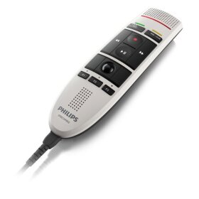 Diktiermikrofon SpeechMike Premium LFH3200, mit 4 Drucktasten, integrierter dynamischer Lautsprecher, Mikrofon mit Rauschunterdrückung, USB 2.0, Kabellänge: 3 m, Maße: 45 x 165 x 30 mm