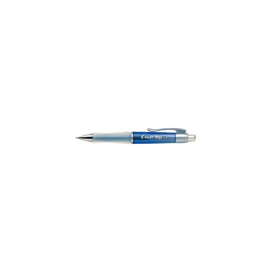 Gelschreiber VEGA, Profil-Griff Druckmechanik; schwarz schreibend, blau