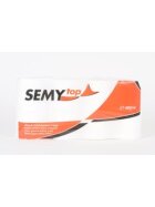 Toilettenpapier Semy, 3-lagig, hochweiß, motivgeprägt, 250 Blatt/Rolle, 8 Rollen/Packung