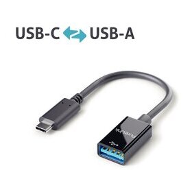 Adapter iSerie, USB-C auf USB-A, 3.1. Gen 1, 5Gbps, schwarz, 0,10 m
