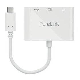 Adapter iSerie, USB-C auf Multiport: USB-A mit 5Gbps, USB-C mit DP-Alt Mode, HDMI mit 4K30Hz, weiß, 0,10 m