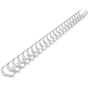 Binderücken Renz Ring Wire 2:1, 9,5 mm, für 75 Blatt, silber, Packung = 100 Stück