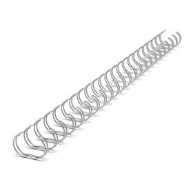 Binderücken Renz Ring Wire 2:1, 12,7 mm, für 105 Blatt, silber, Packung = 100 Stück