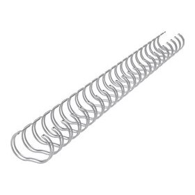 Binderücken Renz Ring Wire 2:1, 16,00 mm, für 135 Blatt, silber, Packung = 50 Stück