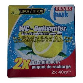 WC-Duftspüler Nachfüllung Lemon, 2er Pack, passend für Duftspüler 1044,1045,10709