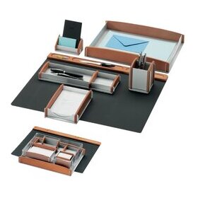 Elegantes Schreibtisch-Set, 6-teilig, Echtholz, Buche...