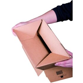 Fixkarton, DIN A3+, haftklebend, Aufreißfaden, mit Automatikboden, Innenmaß: 460 x 309 x 180-300 mm, braun, VE = 1 Pack = 10 Stück