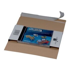 CD/DVD-Versandbox, DIN lang, 225 x 125 x 12 mm, ohne Fenster, haftklebend, Aufreißfaden
