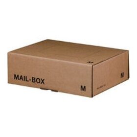 Mail-Box B-M, Innenmaß 331 x 241 x 104 mm, Haftklebung , mit Aufreißfaden, braun