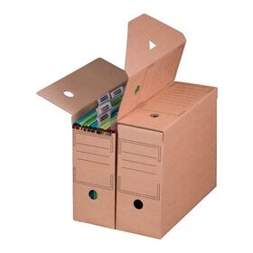 Archiv-Ablagebox, für Hängemappen, Innenmaß: 239 x 115 x 328 mm, braun