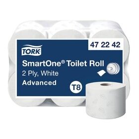 Toilettenpapier Advanced, 2-lagig, weiß, System-T8, 1150 Blatt/Rolle, 6 Rollen/Packung