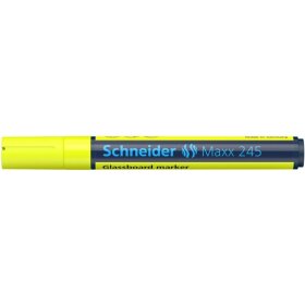 Glasboardmarker Maxx 245, 2-3 mm Rundspitze, stark deckend, lichtbeständig, trocken abwischbar, gelb