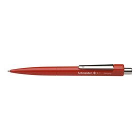 Druckkugelschreiber K1, rot, mit Metallclip und Drücker. Großraummine M.