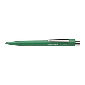 Druckkugelschreiber K1, grün, mit Metallclip und...
