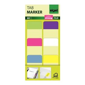 Tab Marker, Folie, extra stabil, 38 x 25 mm, 6 Farben...