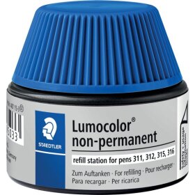 Nachfülltinte Lumocolor nonpermanent, Inhalt: 15 ml, blau