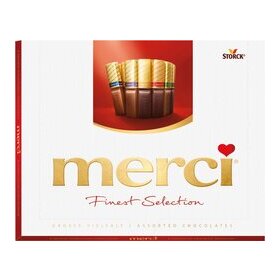 merci Finest Selection, Große Vielfalt, 250 g, gefüllte und nicht gefüllte Schokoladen-Spezialitäten