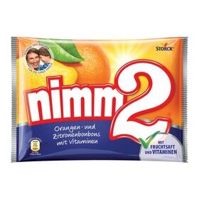 Nimm2 Bonbon, 145 g, mit Orange und Zitrone gefüllte...