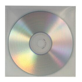 CD/DVD Klarsichttasche, mit Klappe, transparent