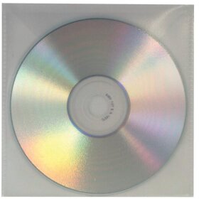 CD/DVD Klarsichttasche, mit Klappe, transparent