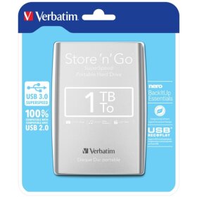 Verbatim Store n Go 2,5" 1TB Festplatte USB 3.0, silber