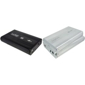 LogiLink 3,5 SATA Festplatten-Gehä use, USB 2.0, silber (11112294)