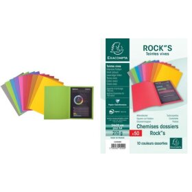 EXACOMPTA Aktendeckel ROCKS, DIN A 4, farbig sortiert...