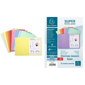 EXACOMPTA Aktendeckel SUPER 250, DI N A4, farbig sortiert (335291700)