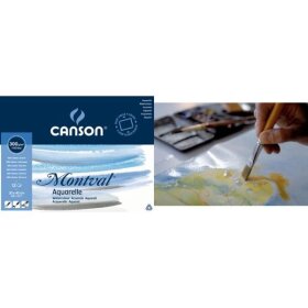 CANSON Aquarellblock Montval, 400 x 500 mm, 12 Blatt...
