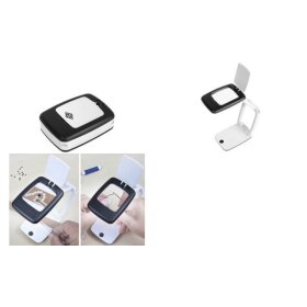 WEDO Tischlupe Pocket mit LED-Licht , weiß/schwarz (62775101)