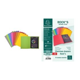 EXACOMPTA Aktendeckel ROCKS, 210 g /qm, farbig sortiert...