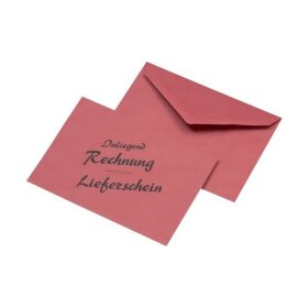 MAILmedia Briefumschlag C6 Liefers chein/Rechnung, rot...