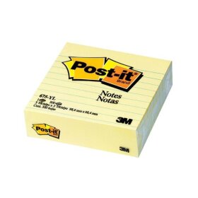 Post-it Haftnotizen XL, liniert, 10 0 x 100 mm, gelb (9000676)