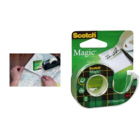 3M Scotch Klebefilm Magic 810, unsi chtbar, 19 mm x 30 m...