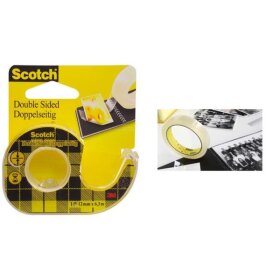 3M Scotch doppelseitiger Klebefilm 665, 12 mm x 7,9 m (9012039)
