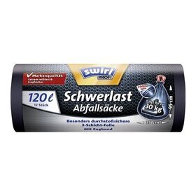 swirl Profi Schwerlast-Abfallsack, schwarz, 120 Liter (9509637)