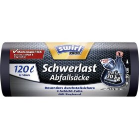 swirl Profi Schwerlast-Abfallsack, schwarz, 60 Liter...