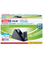 tesa® Tischabroller Easy Cut® Economy - Sparpack, für Rollen bis 33 m x 19 mm, gefüllt, schwarz